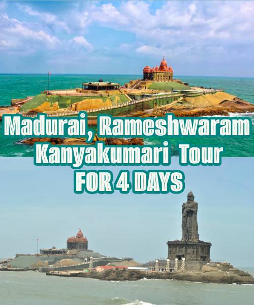 Madurai Rameshwaram Kanyakumari Tour Package from Bangalore for 4 Days